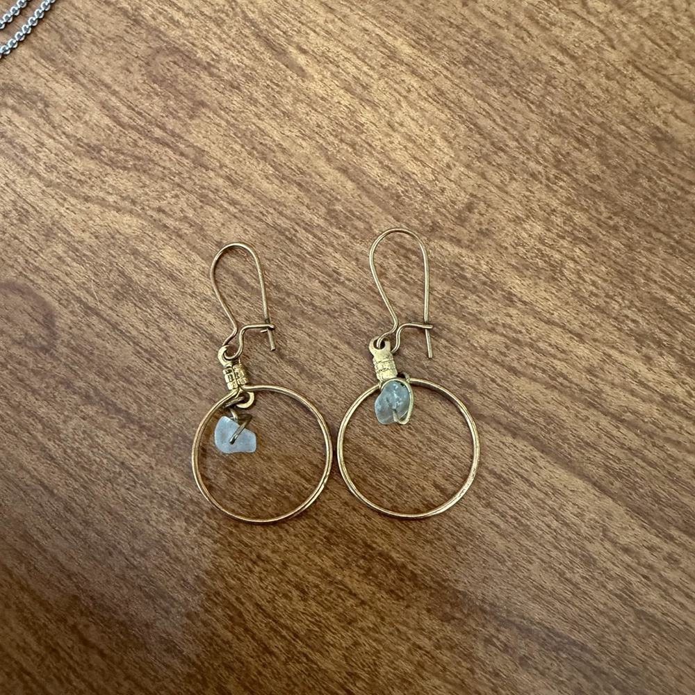Elegant Gold Hoop Earrings with Heart Charm